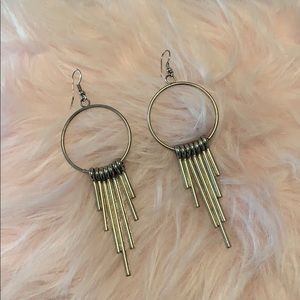 Circle and Bars Earrings